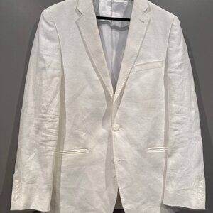Murano M Baird McNutt Linen Blazer Jacket Men White